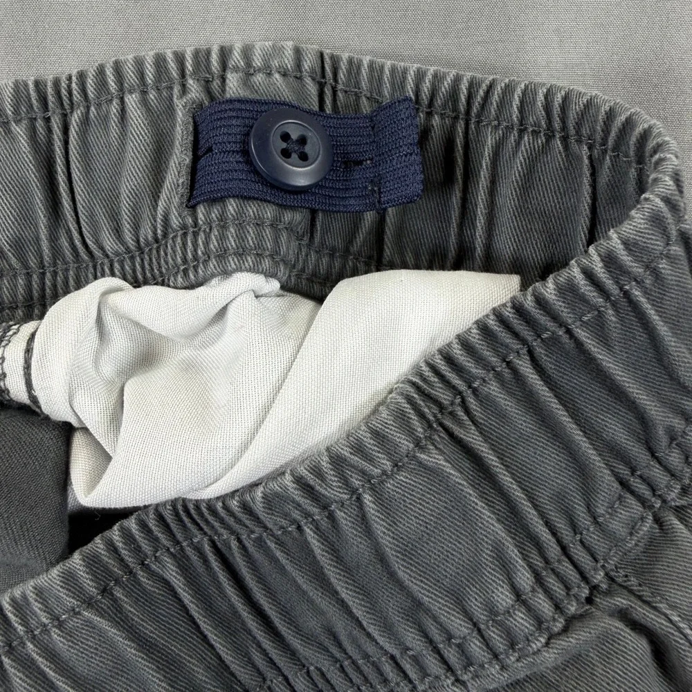 Place Boys Cargo Pants Size 16 Gray Pull On Elastic Waist Utility Straight Leg